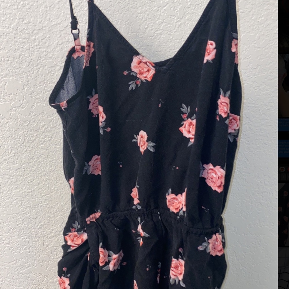 pink floral romper